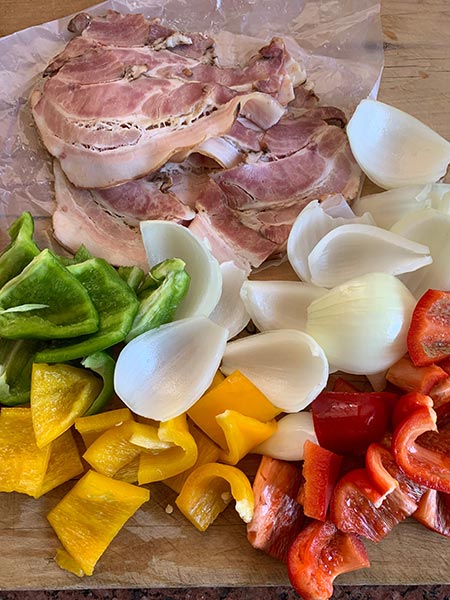 Verduras y panceta Verduras y panceta