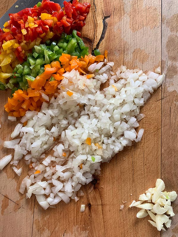 Verduras para la salsa Verduras para la salsa
